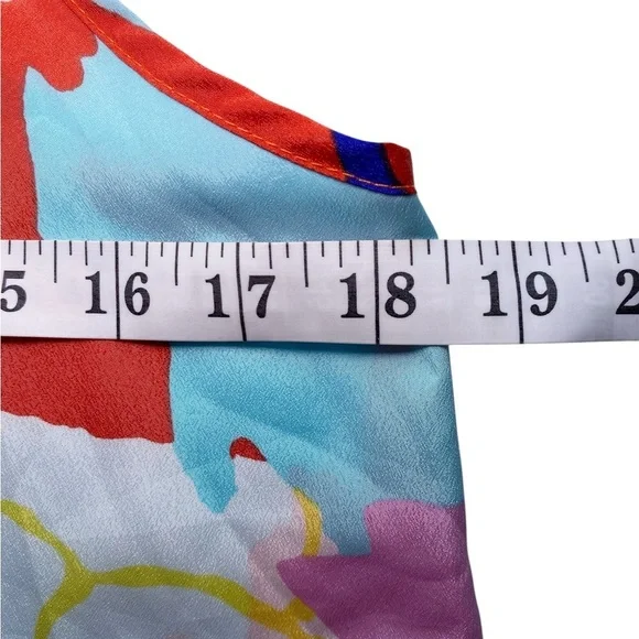 Everly Colorful Abstract Floral Print Sleeveless Top - Picture 9 of 12